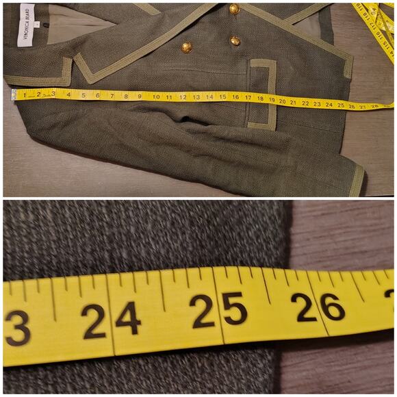 Veronica Beard Edison Dickey Jacket Olive Green Double Breasted Size 8 - Picture 7 of 16